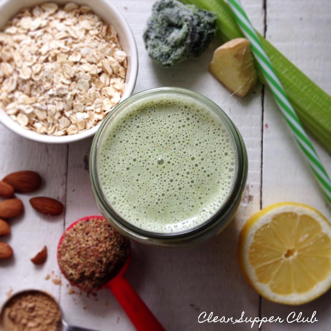 Refreshing Green Smoothie with Maca and Spinach