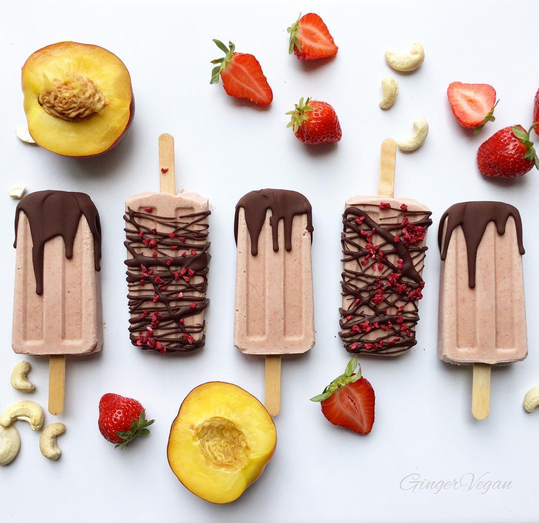 Strawberry Nectarine Popsicles