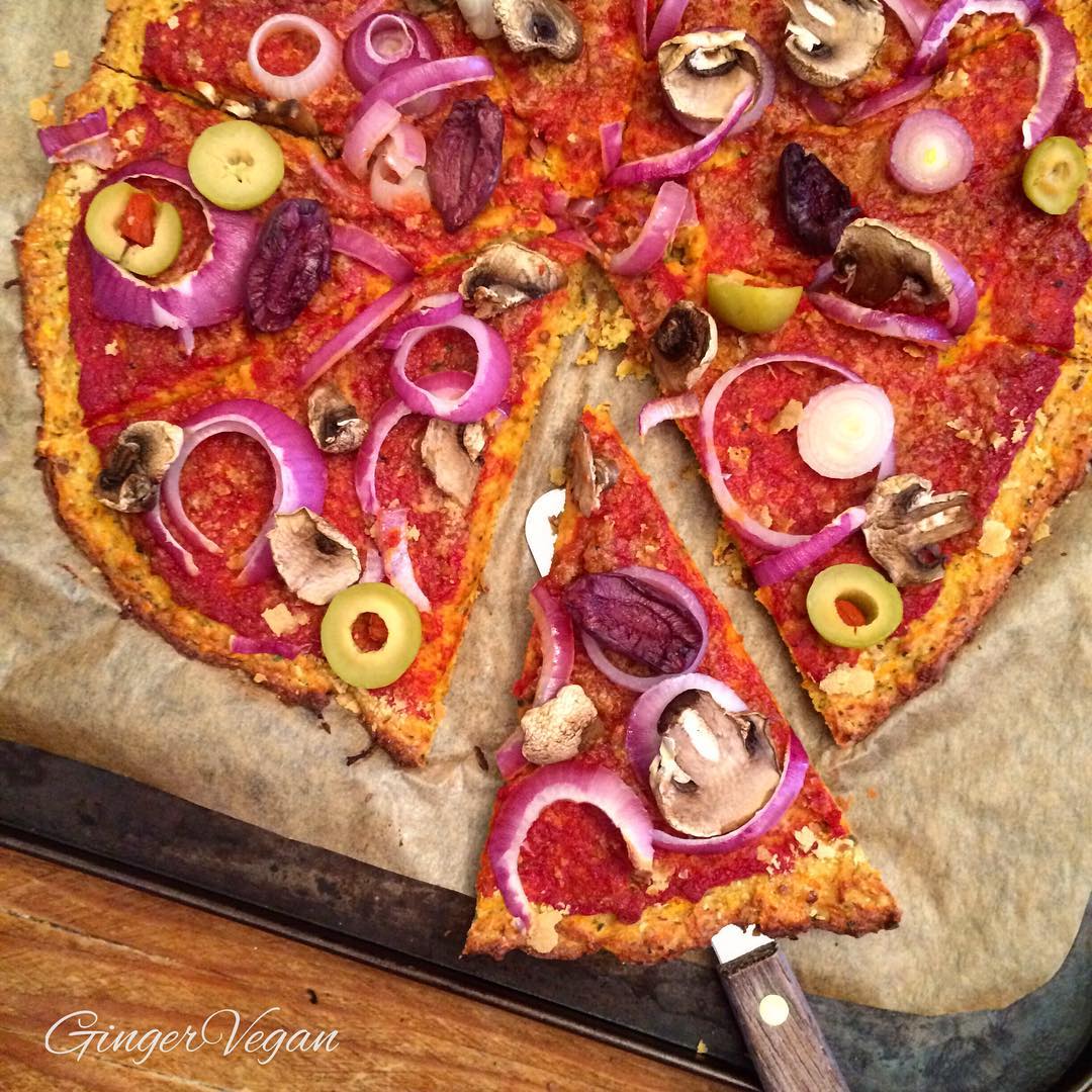 Vegan Gluten-Free Courgette and Carrot Pizza