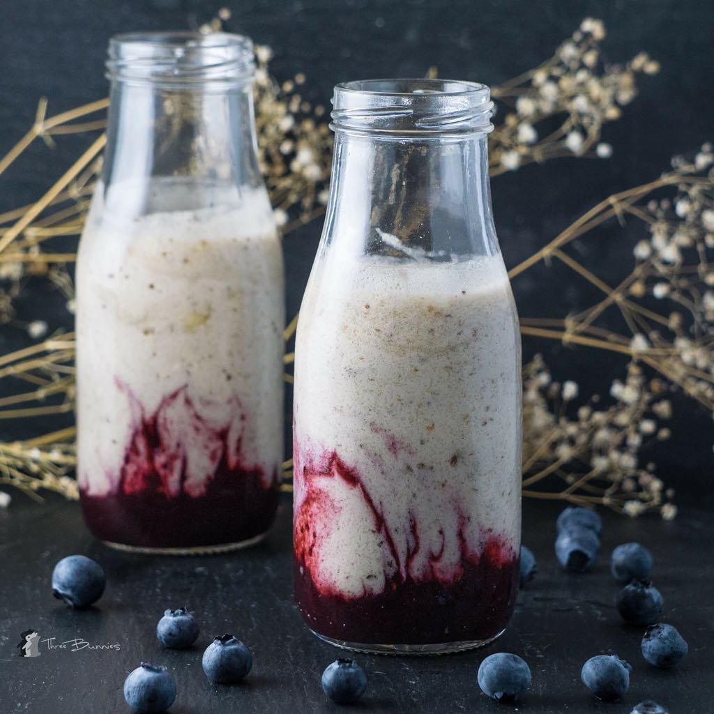 Blueberry Banana Milkshakes