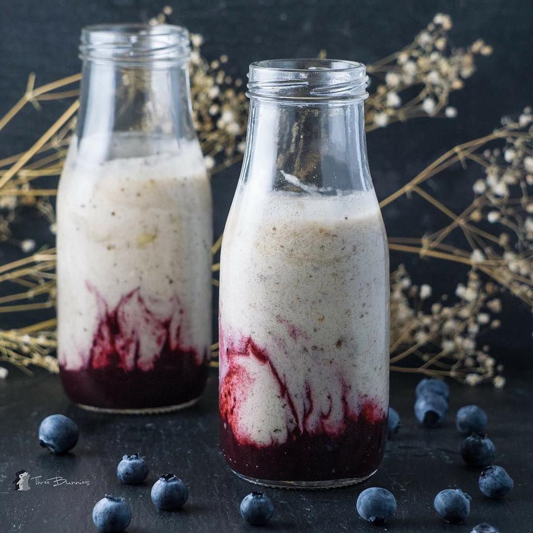 Blueberry Banana Milkshakes