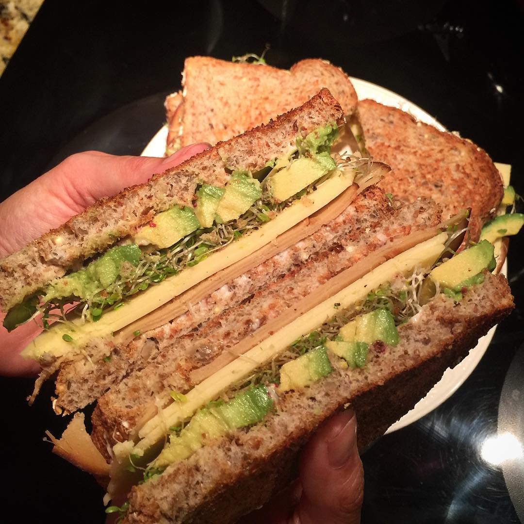 Smoked Tofurky and Avocado Sandwich