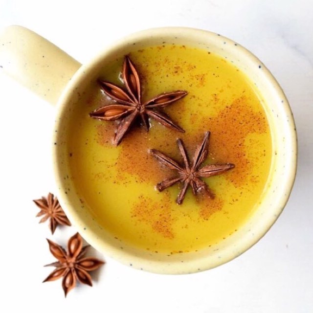 Turmeric and Nutmeg Chai Latte