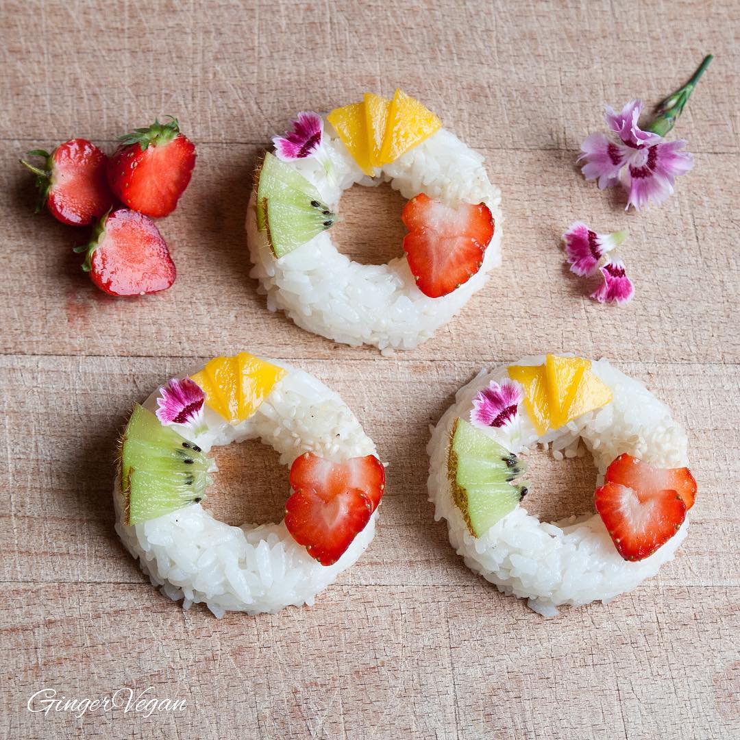 Sweet Version of Sushi Donuts