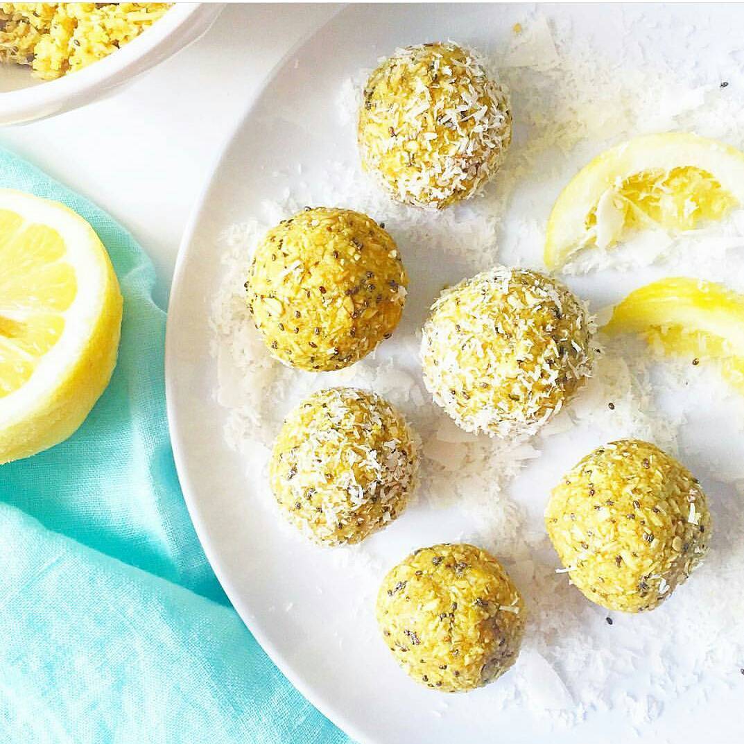 Lemon Coconut Cookie Dough Energy Bites