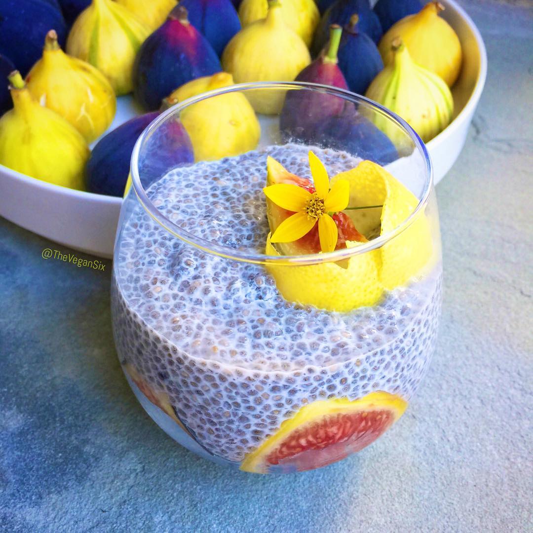 Lemon Chia Pudding Parfait with Figs