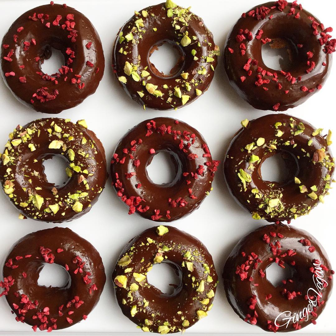 Refined Sugar Free Vegan Chocolate Donuts