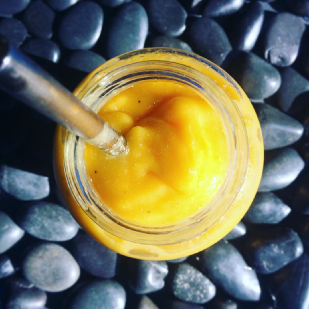 Tropical Tangy Smoothie with Banana and Mango