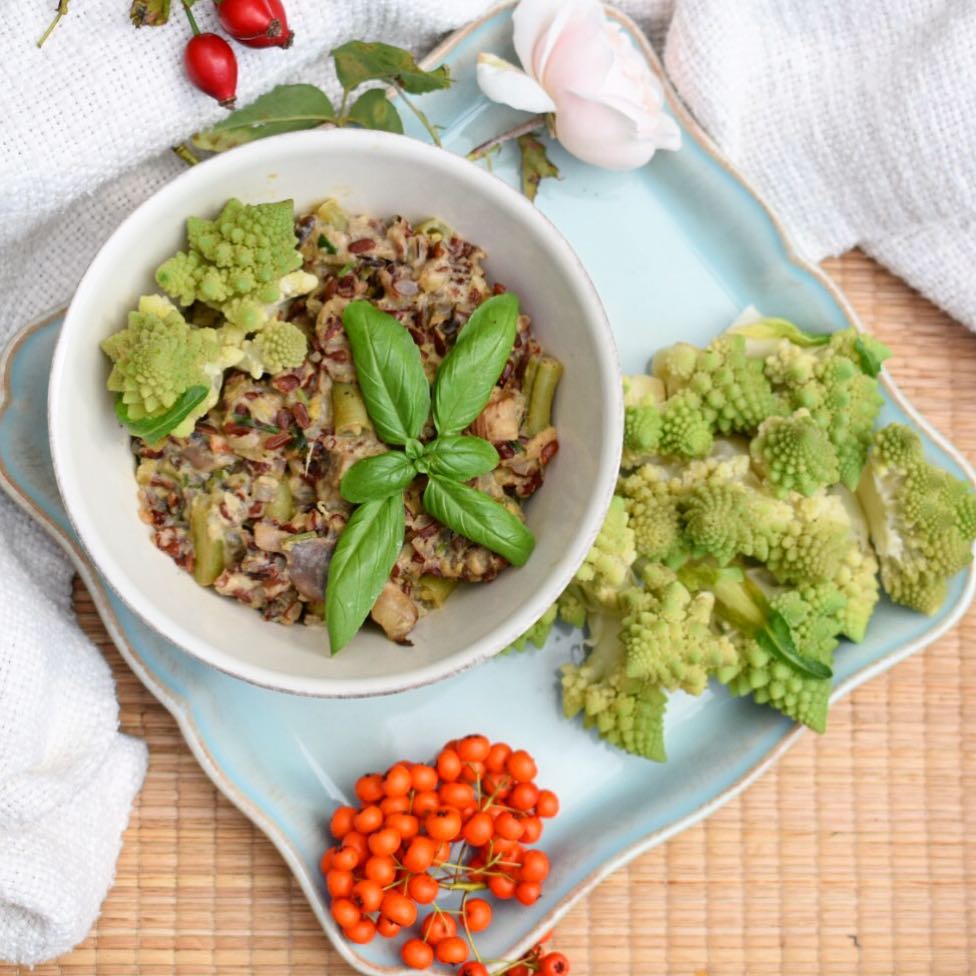 Creamy Macadamia Wild Rice Mushroom Risotto