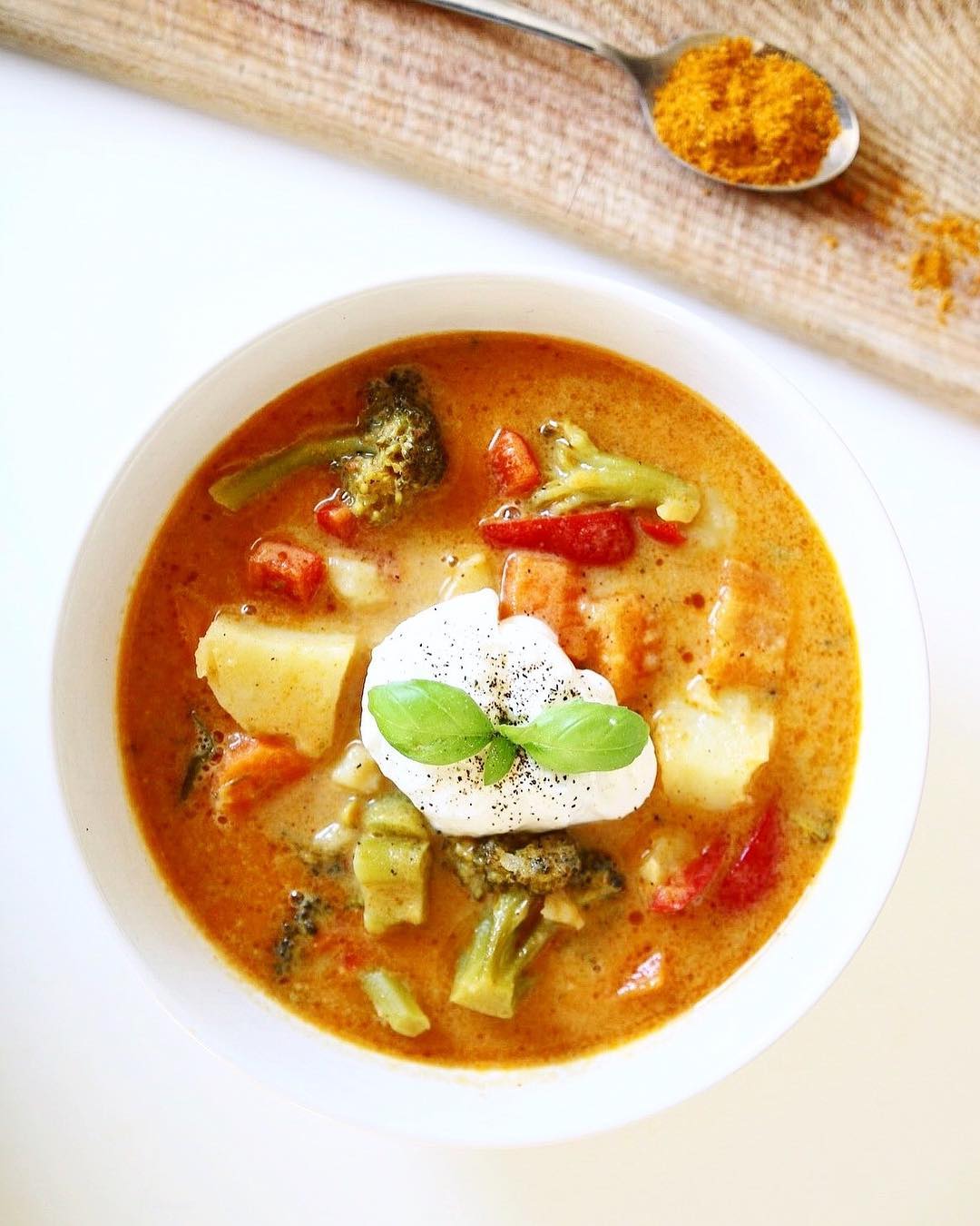 Vegan Panang Curry Soup