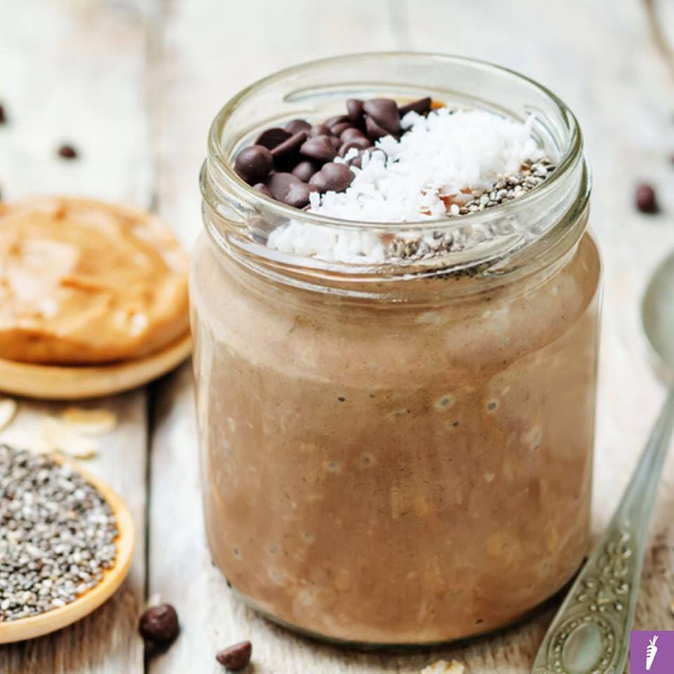 Vegan Peanut Butter Choc Overnight Oats