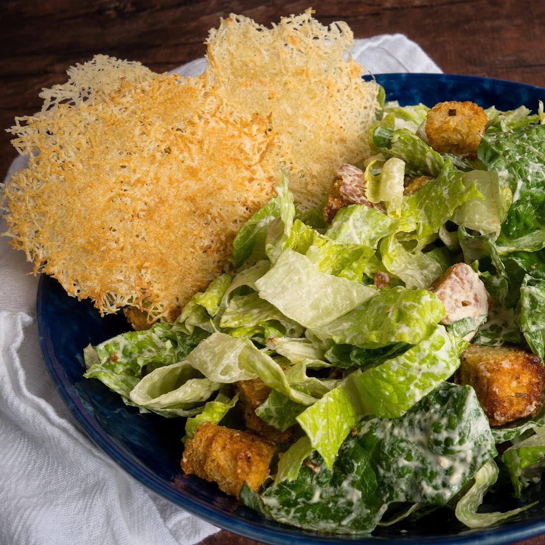 Caesar Salad with Parm Crisps
