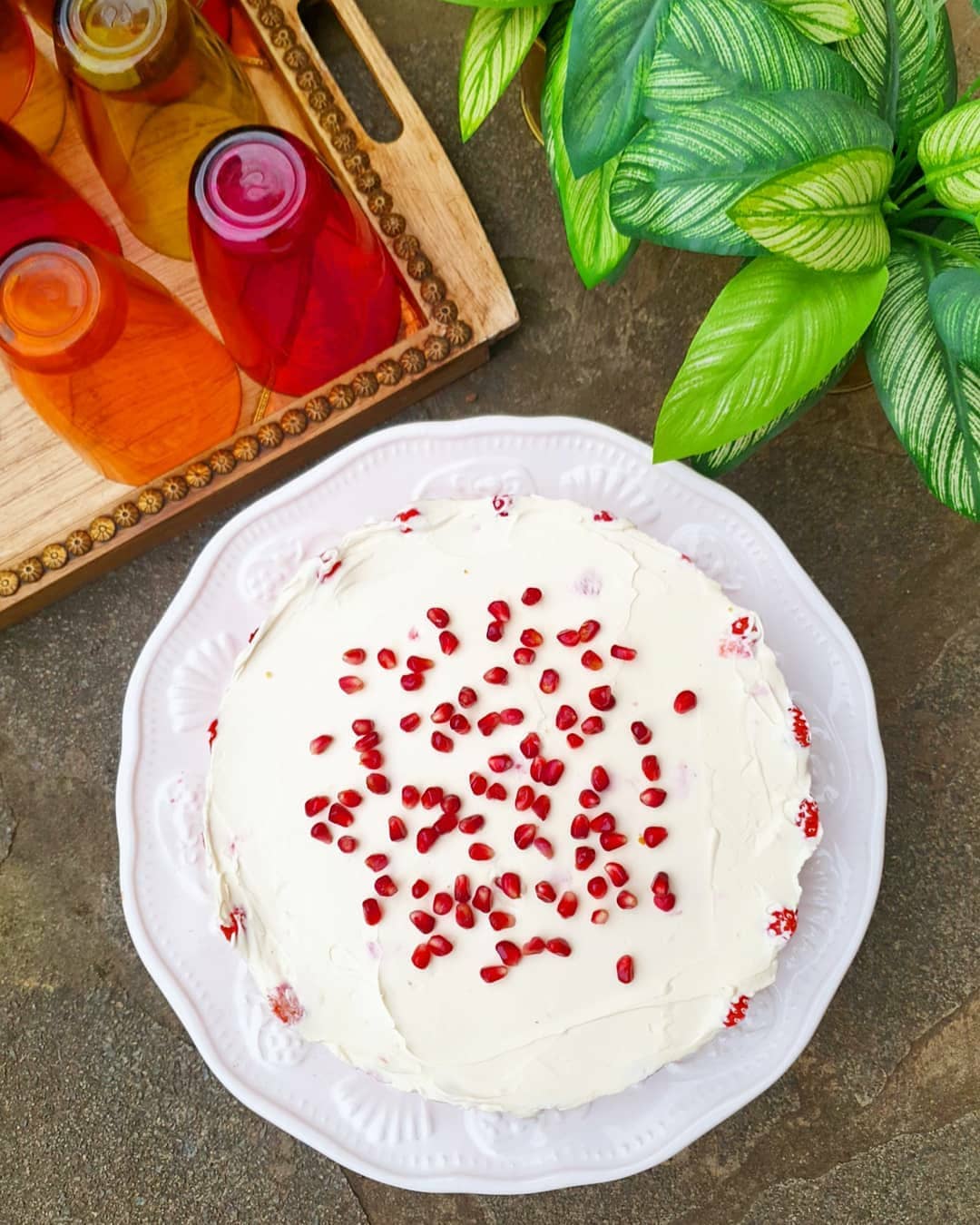 Strawberry & Pomegranate Cheesecake