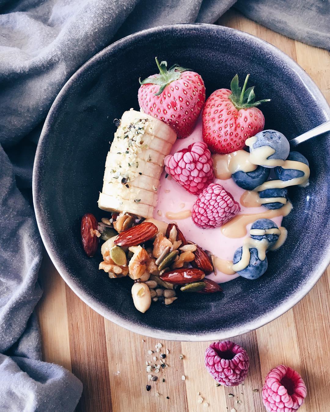 Berry Yogurt Bowl with Crunchy Cardamom Nuts
