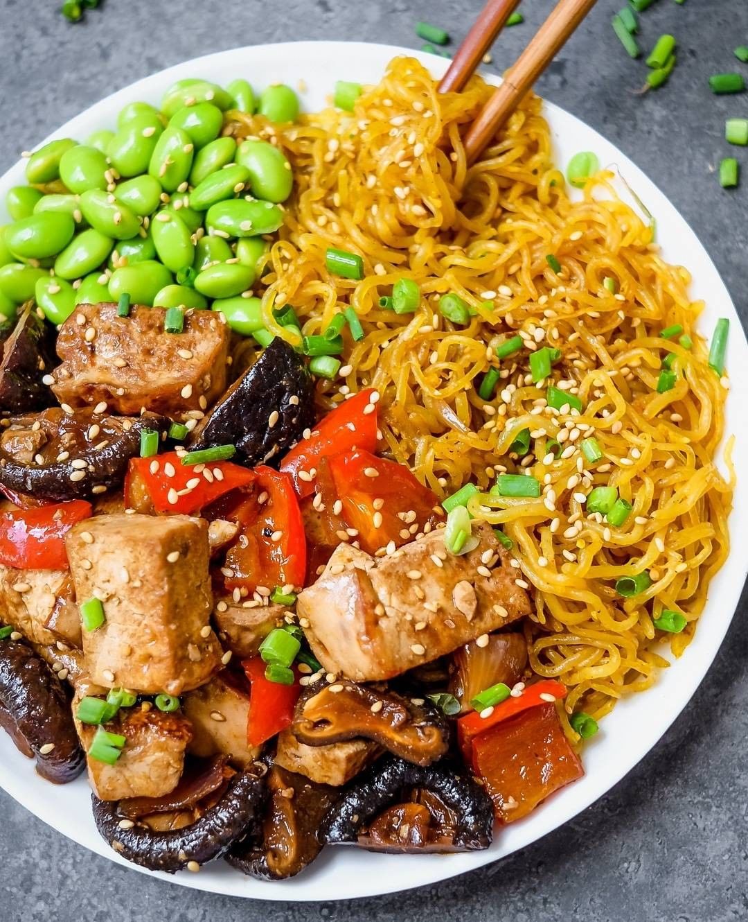 Tofu and Noodles