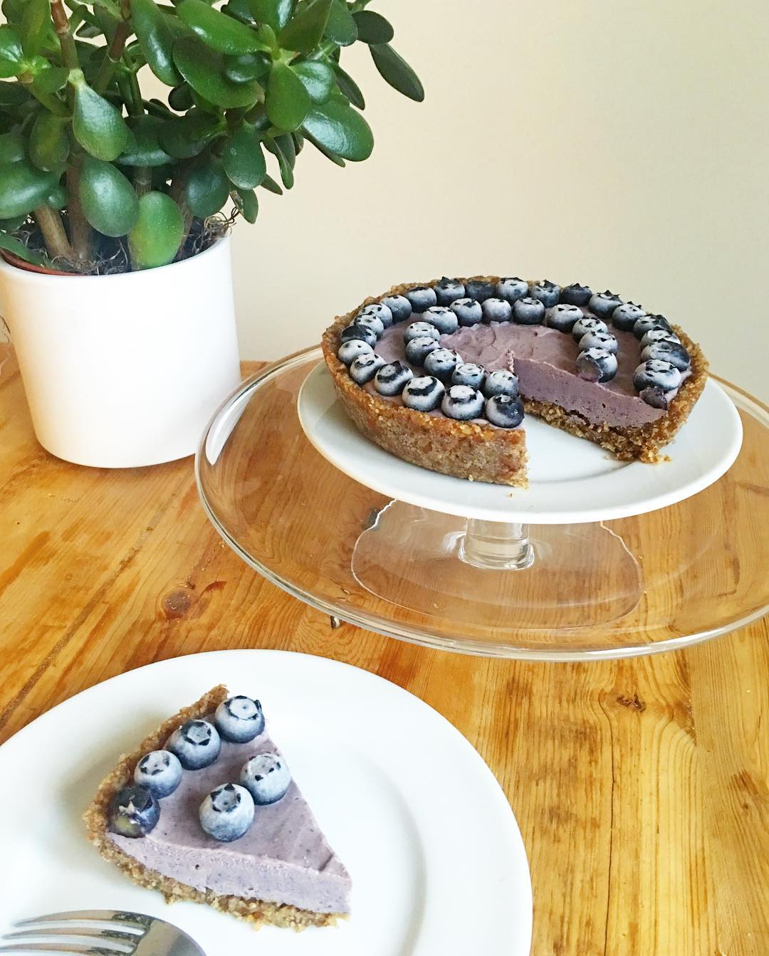 Raw Blueberry Cashew Cheesecake