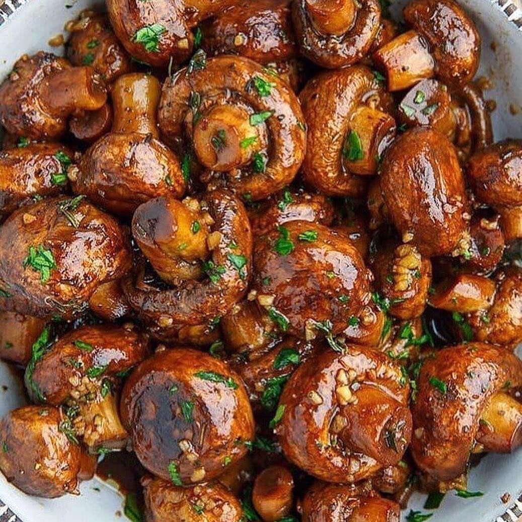 Balsamic Soy Garlic Mushrooms