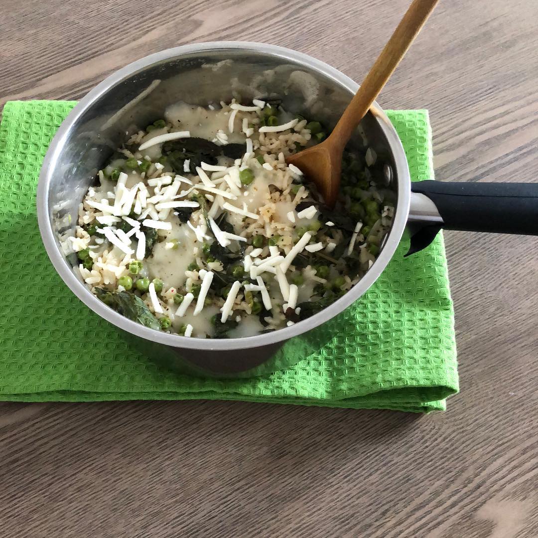 Creamy Pea & Mint Risotto with Brie