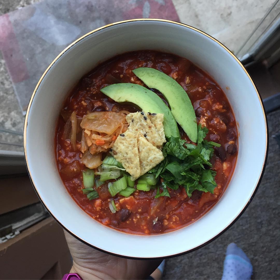 Loaded Homemade Tofu Chili