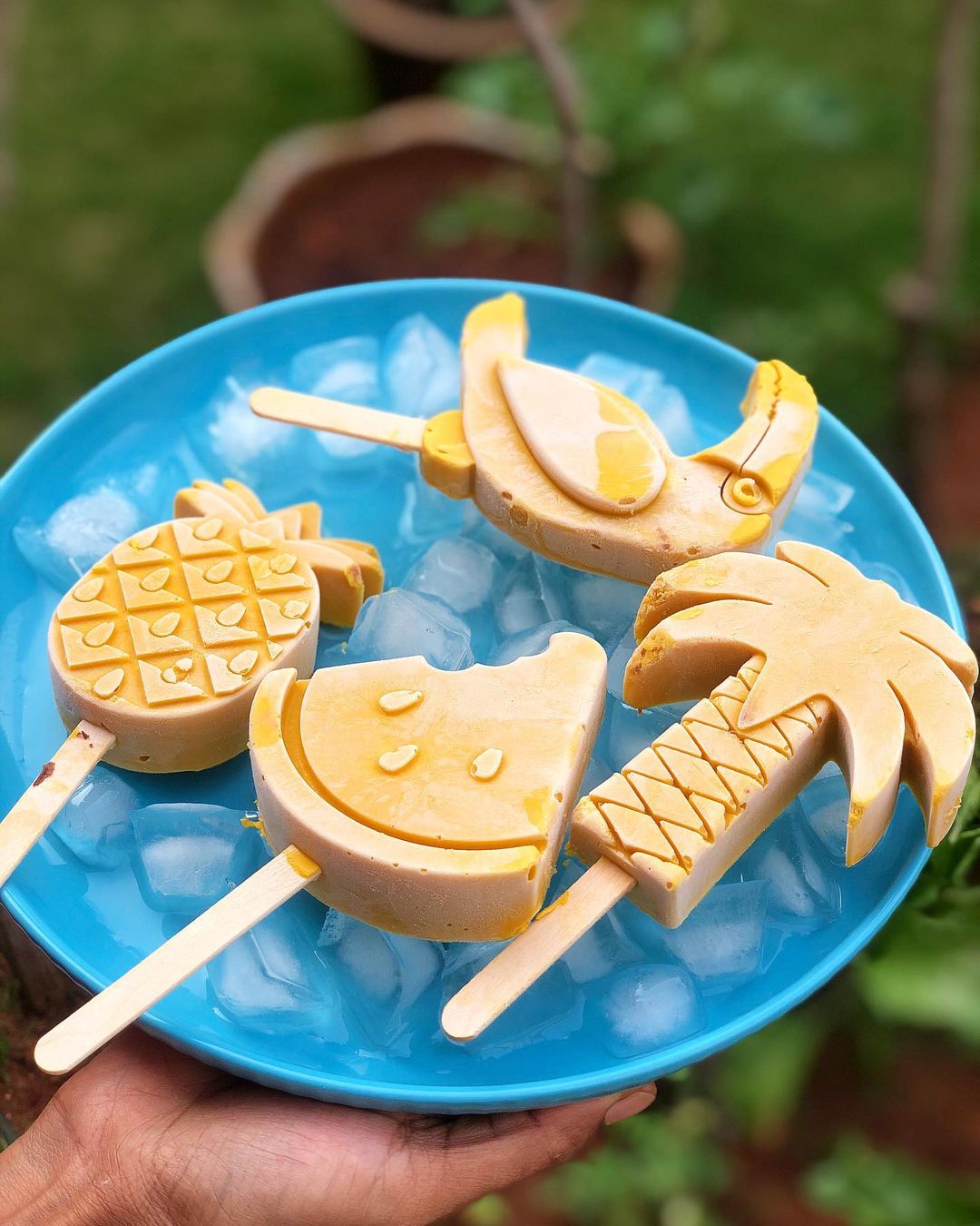 Refreshing Mango Chickpea Popsicles with Coconut