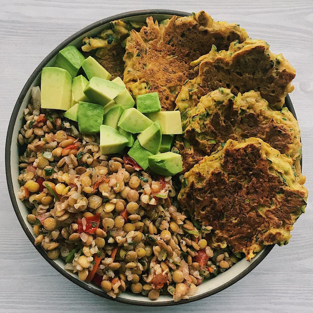 Savory Vegan Pancake Buddha Bowl