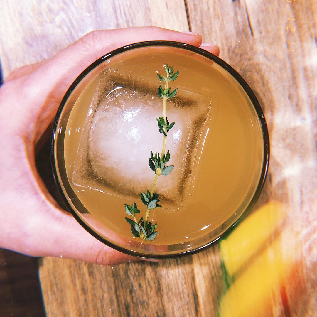Festive Whiskey Cream Soda Cocktail with Cinnamon Garnish