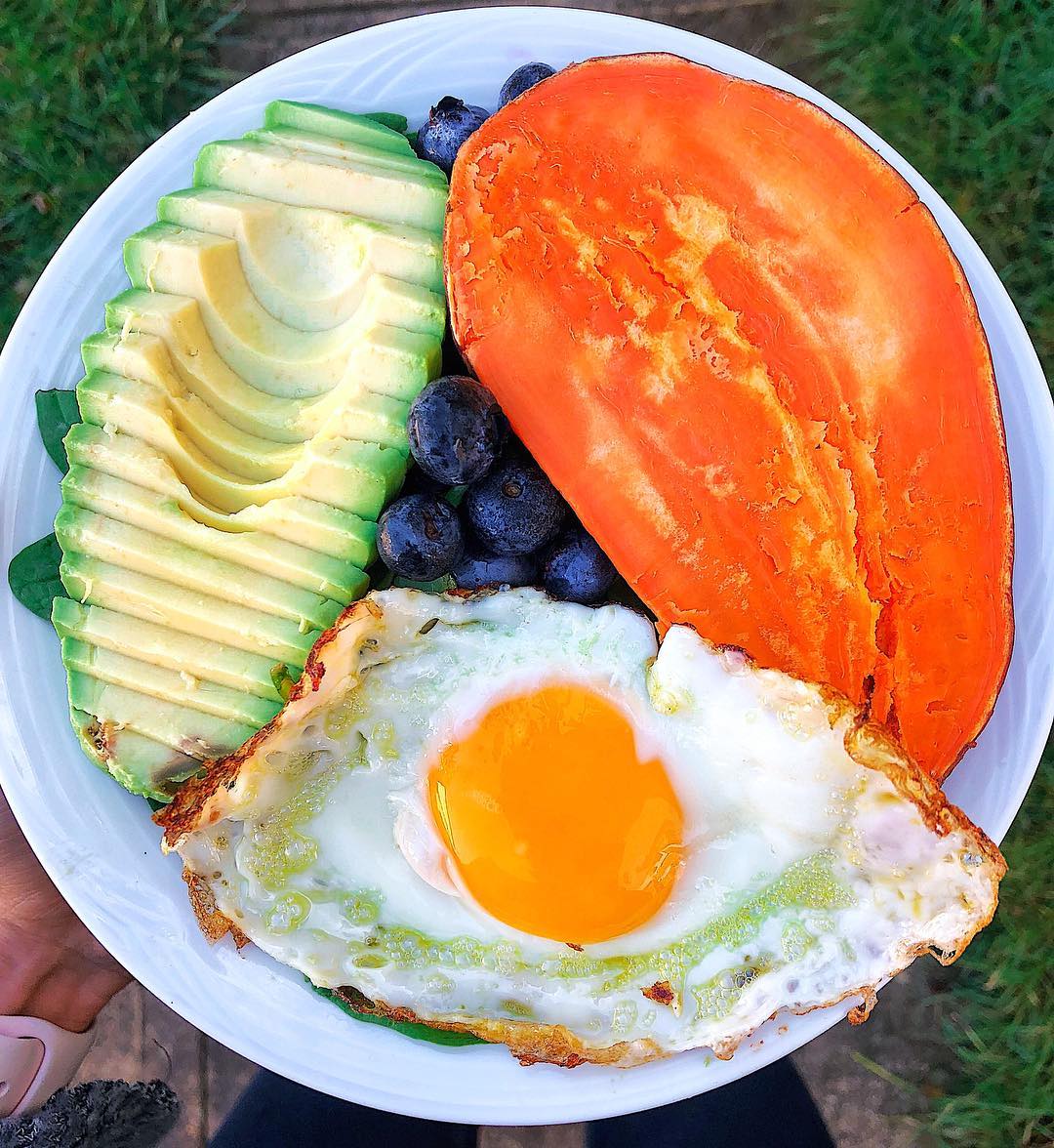 Egg, Avo, and 1/2 a Sweet Potato