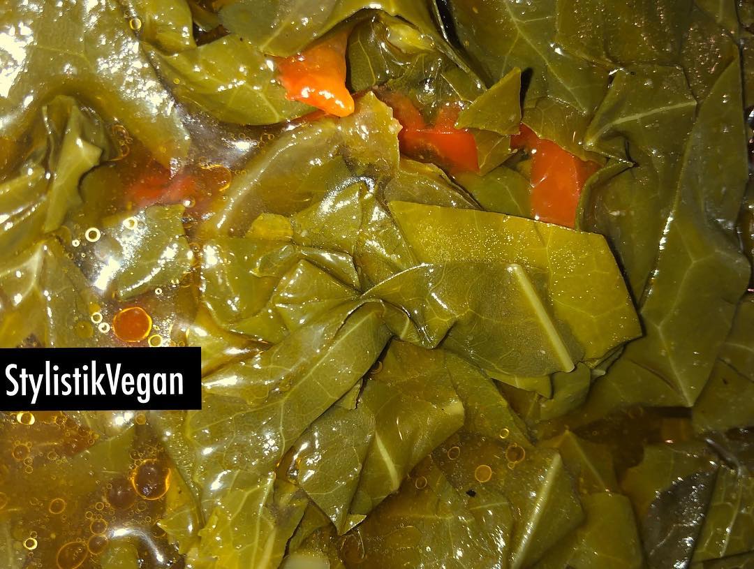 Tasty Vegan Collard Greens Slow Cooker Dish