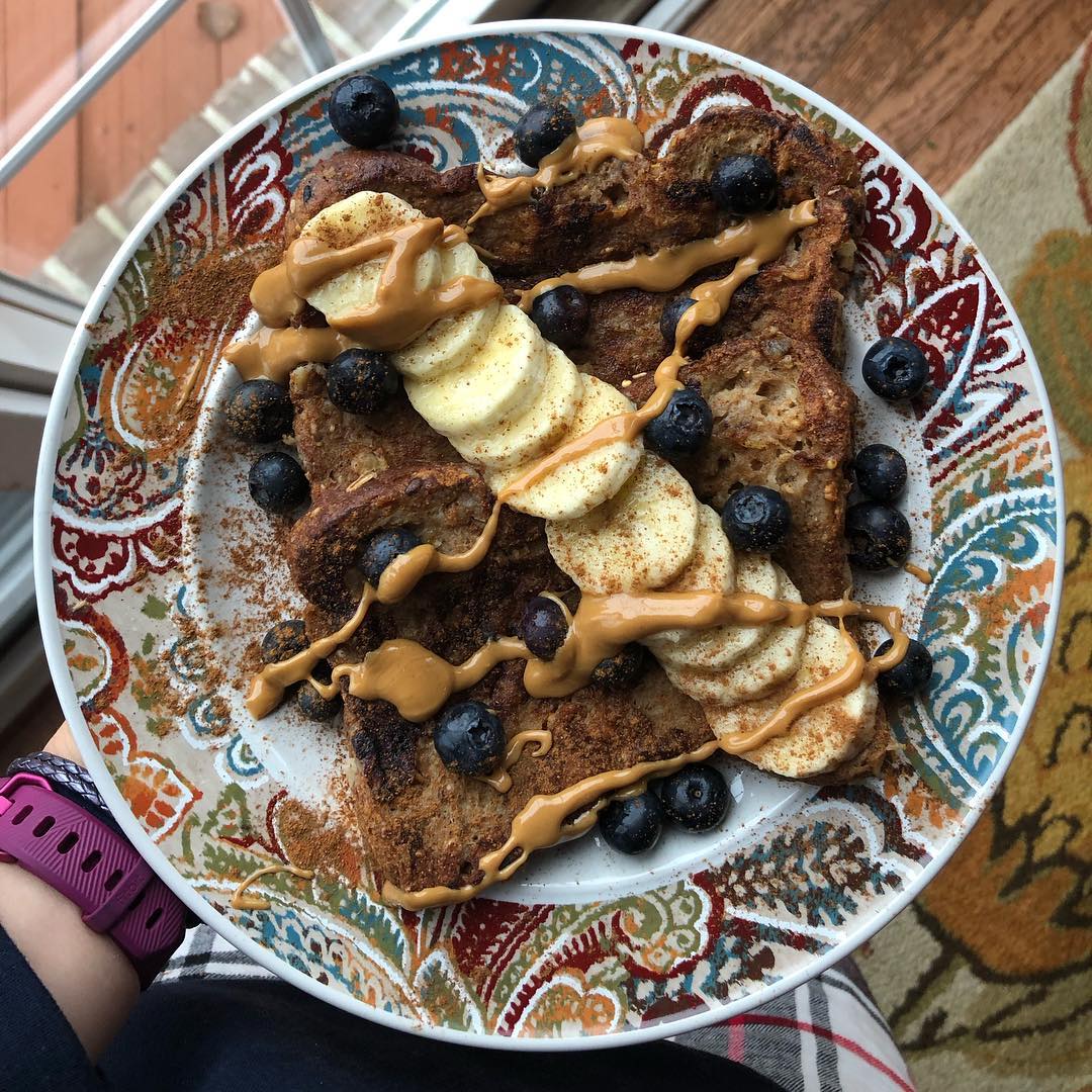 Vegan French Toast with Banana and Almond Milk