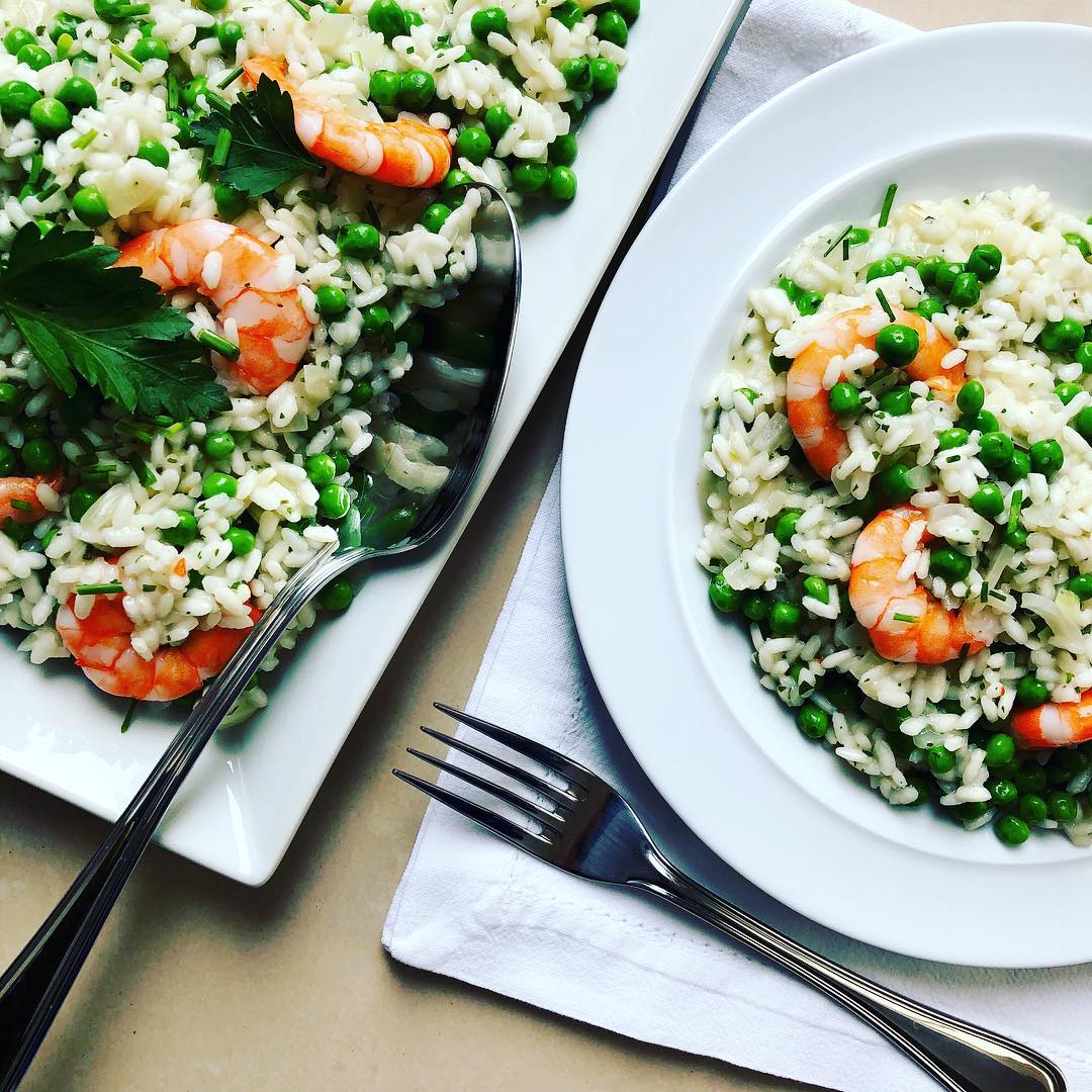 Pea and Prawn Risotto