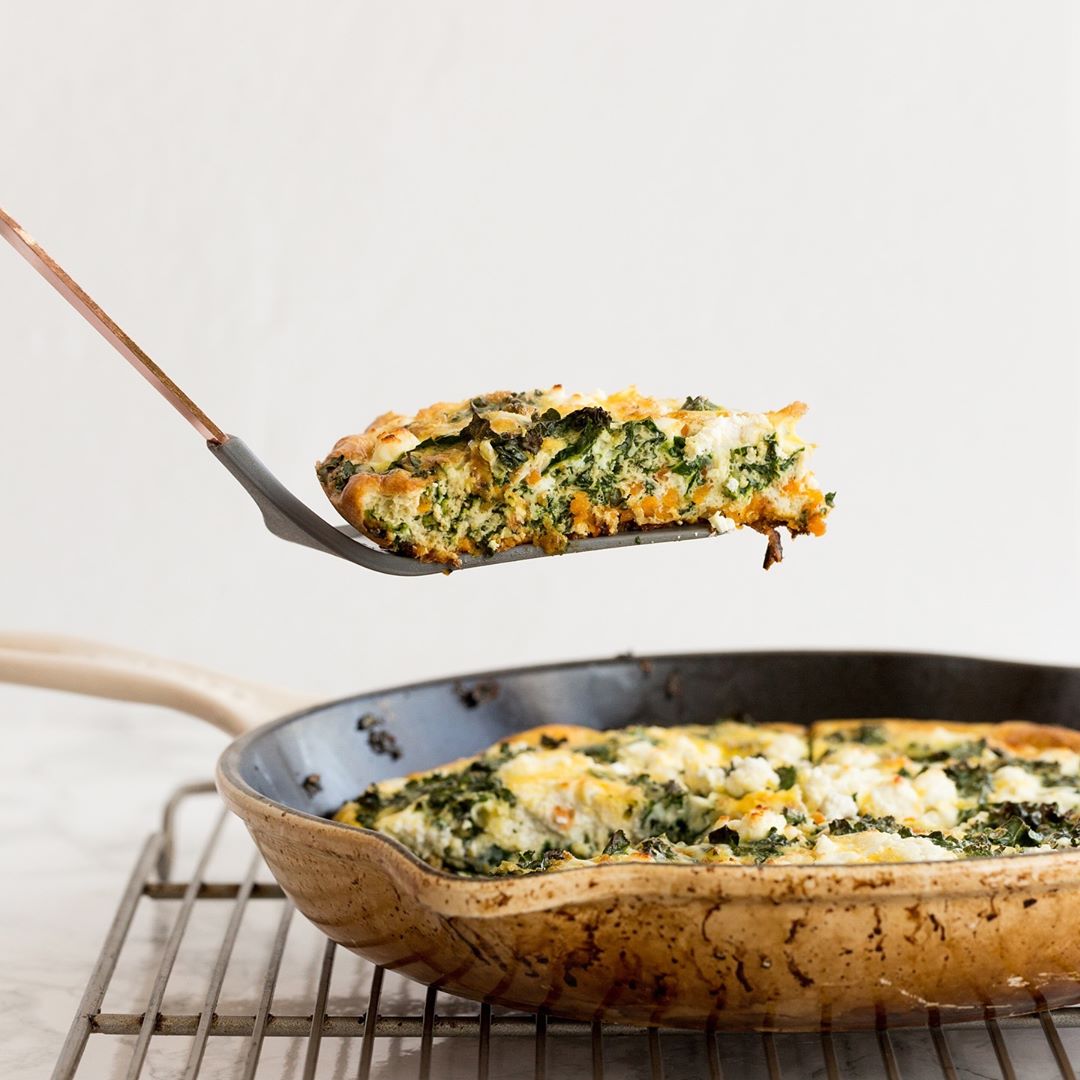 Sweet Potato And Crispy Kale Frittata Recipe