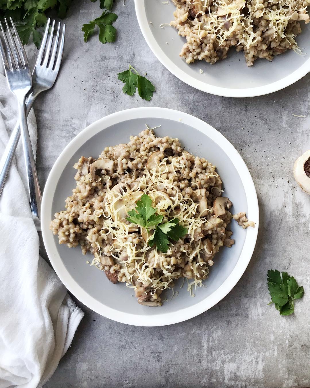 Buckwheat Mushroom Risotto