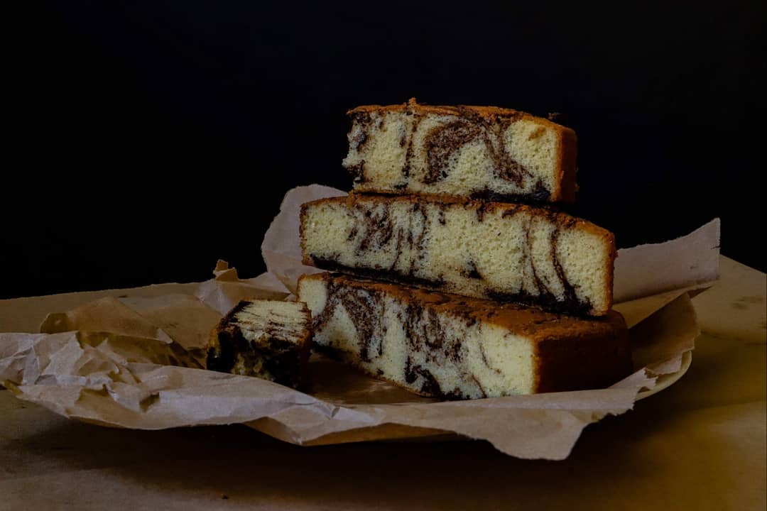 Yellow Cake with Chocolate Face