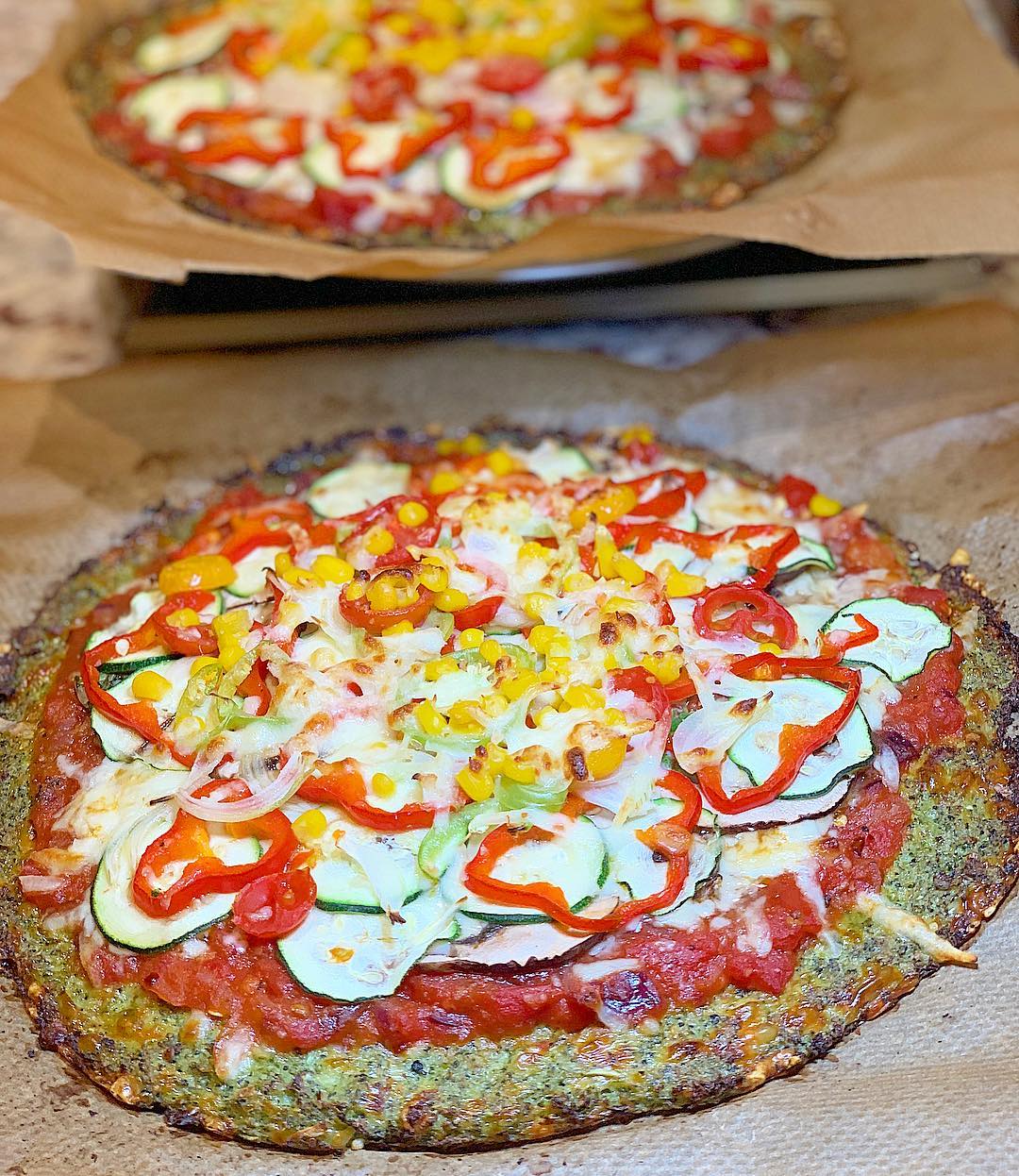 Broccoli Base #Glutenfreevegetarian Pizza