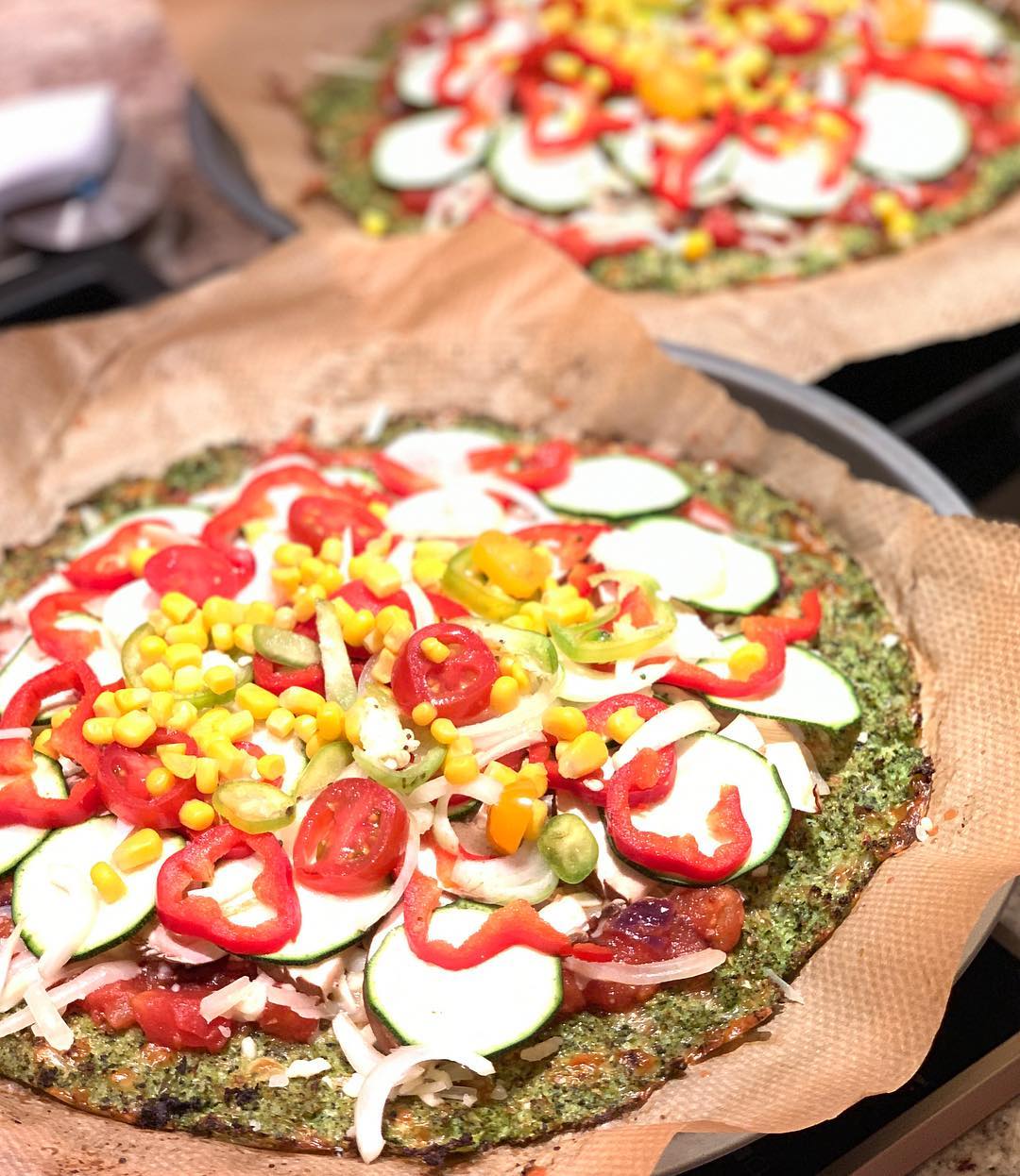 Broccoli Base #Glutenfreevegetarian Pizza