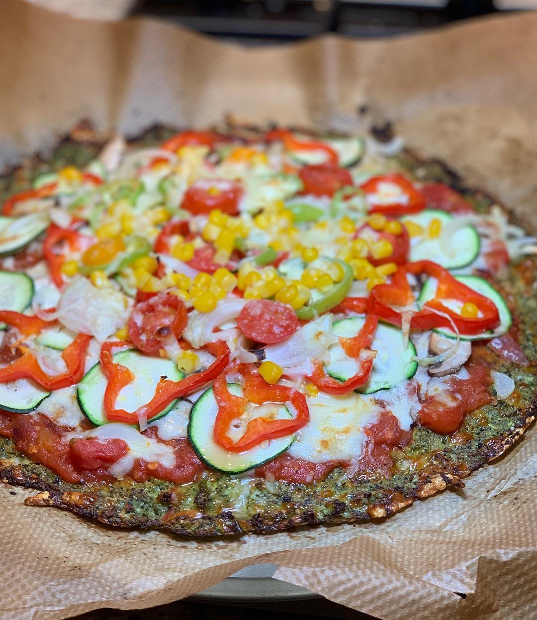 Broccoli Base #Glutenfreevegetarian Pizza