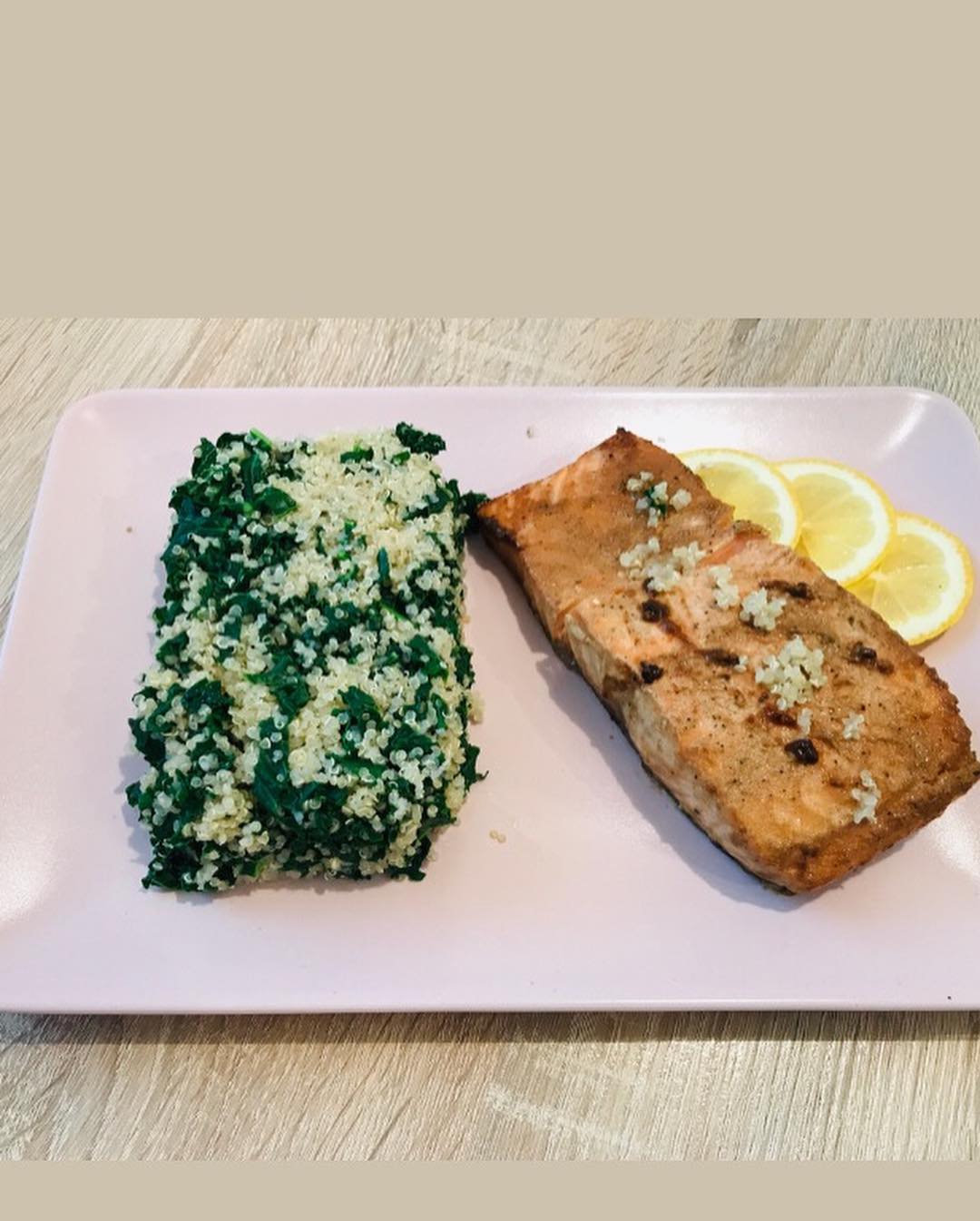 Salmon with Kale and Quinoa