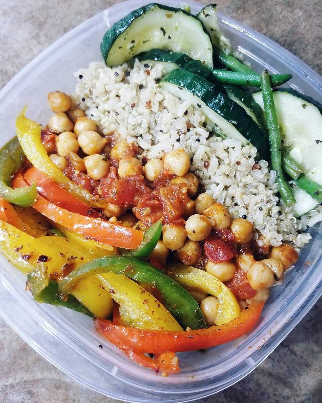 15 Minute Vegan Chickpea Fajita Bowl