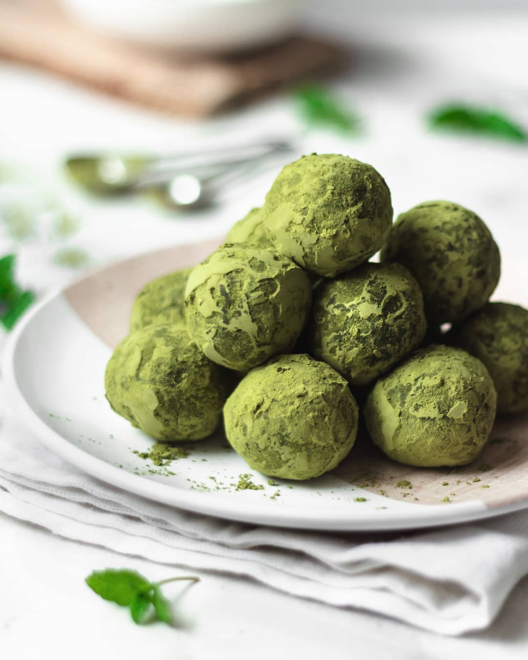 Chocolate Chai Matcha Bliss Balls