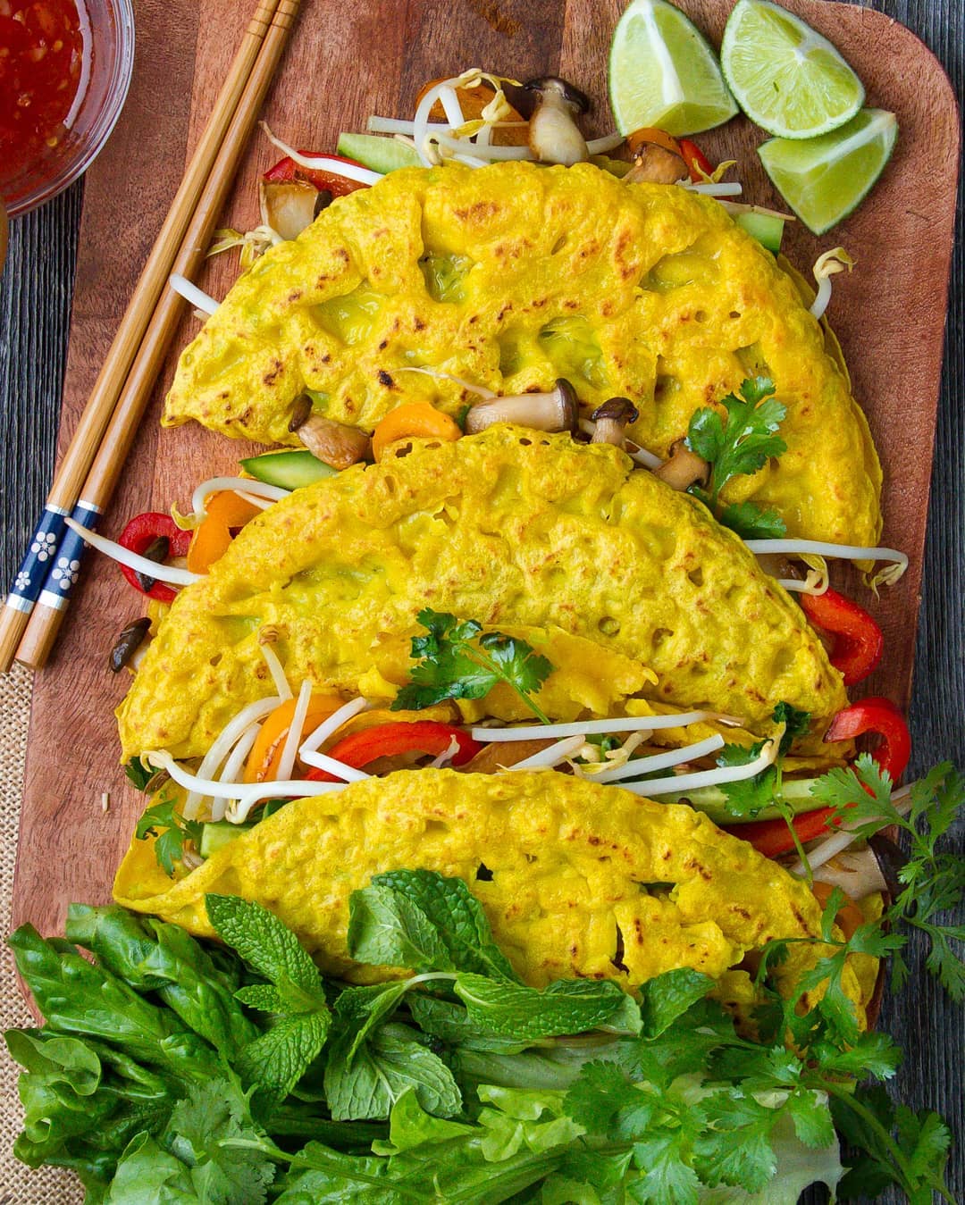 Vietnamese Savory Crepes (Bánh Xèo)