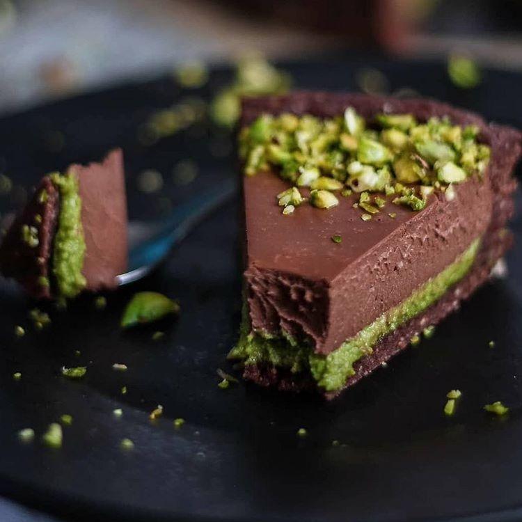Dark Chocolate & Pistachio Tart