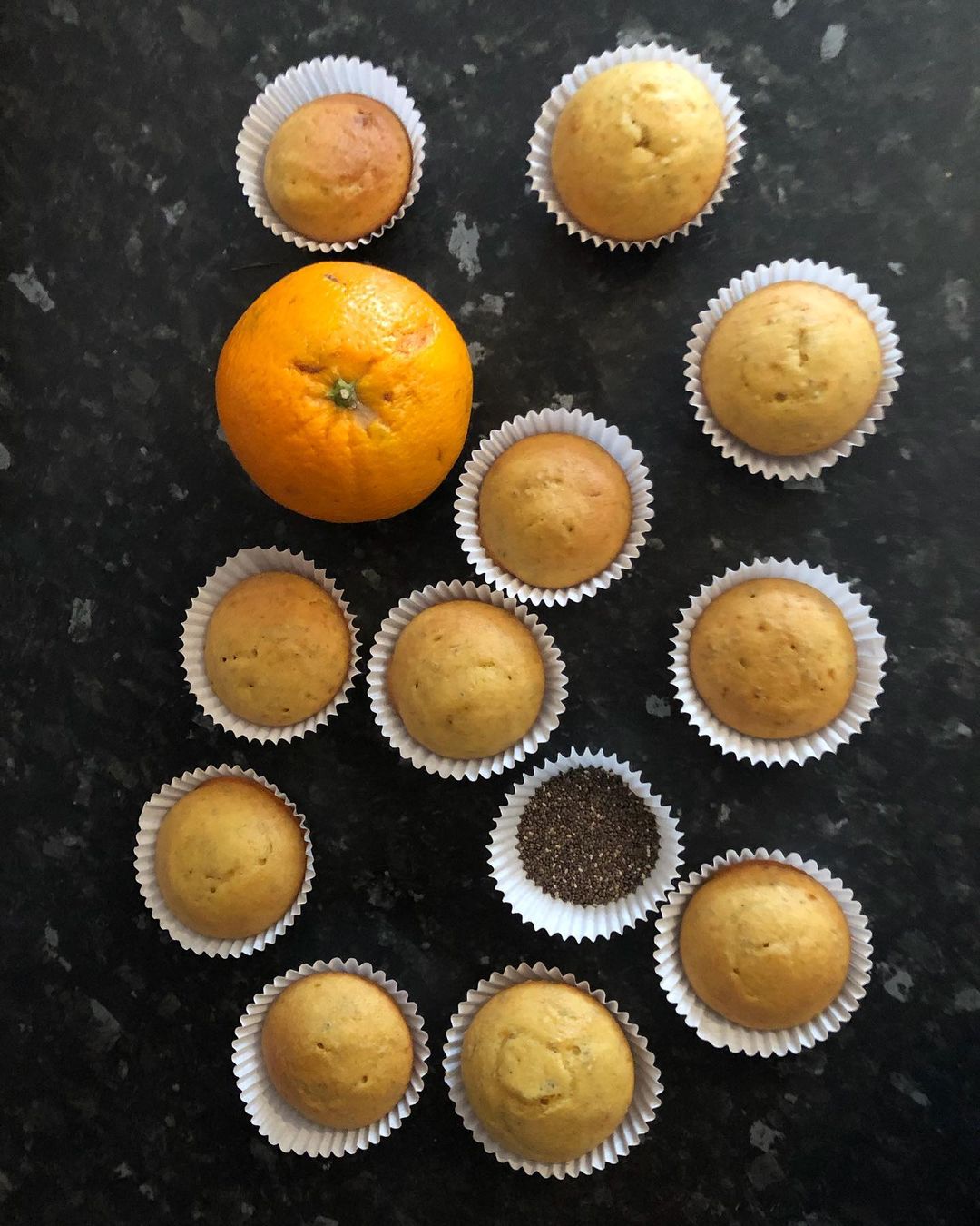 Mandarin and Chia Seed Muffins