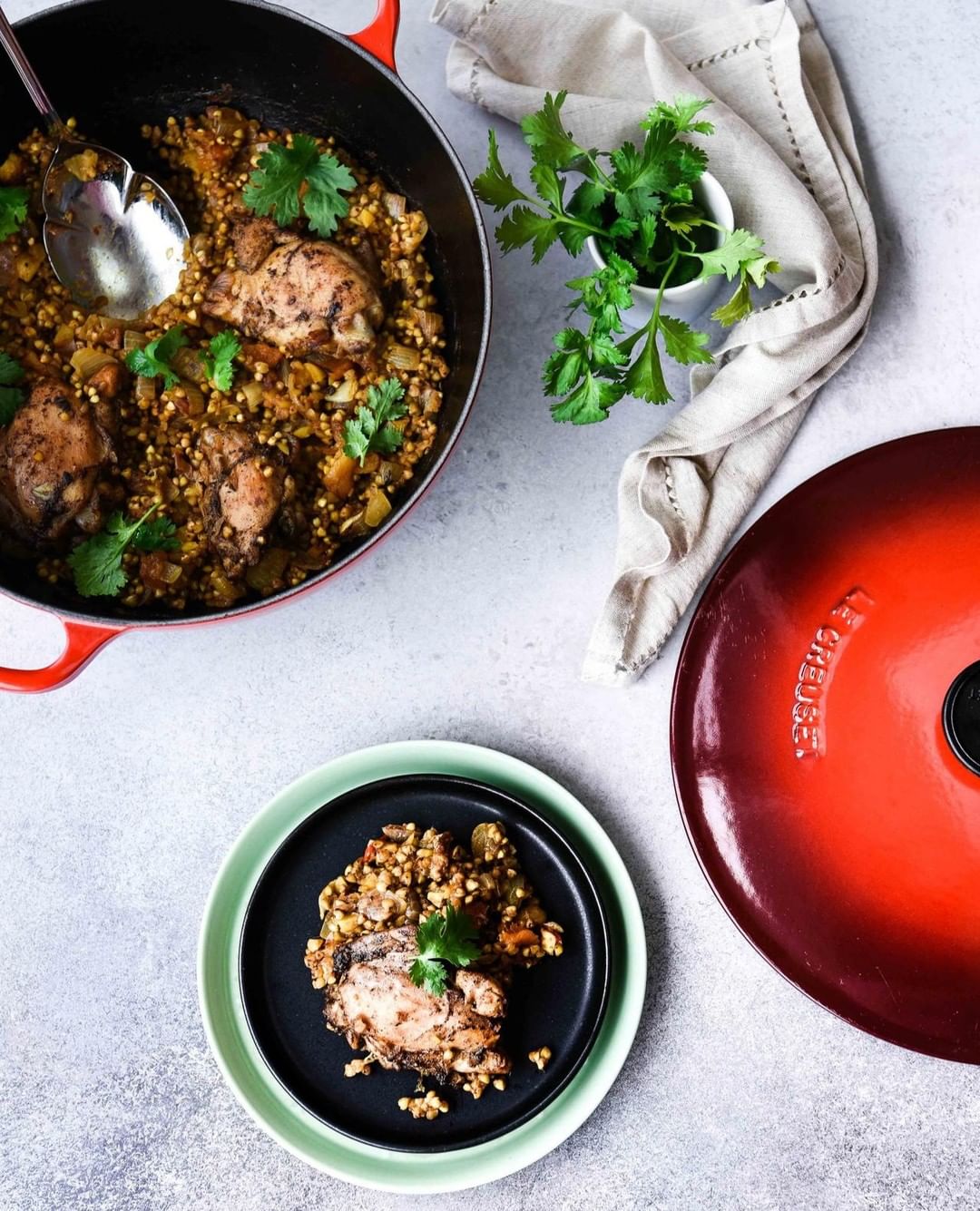 Apricot Chicken with Buckwheat