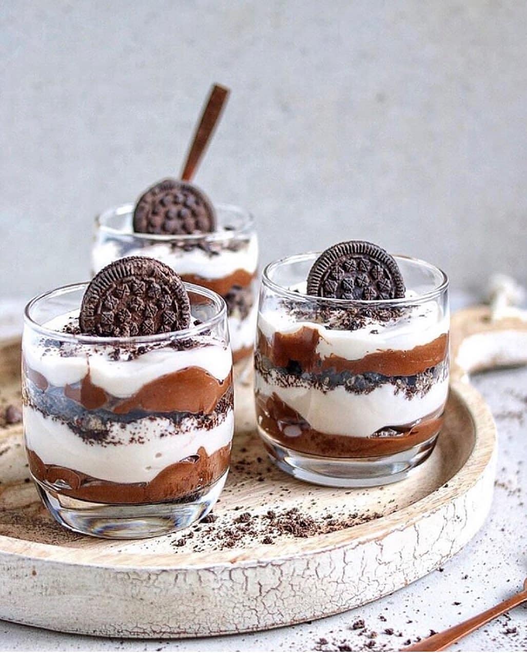 Choc Mousse Oreo Layered Parfaits