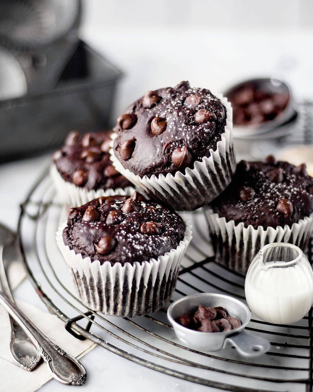 Double Chocolate Muffins Made Using Buttery Avocado