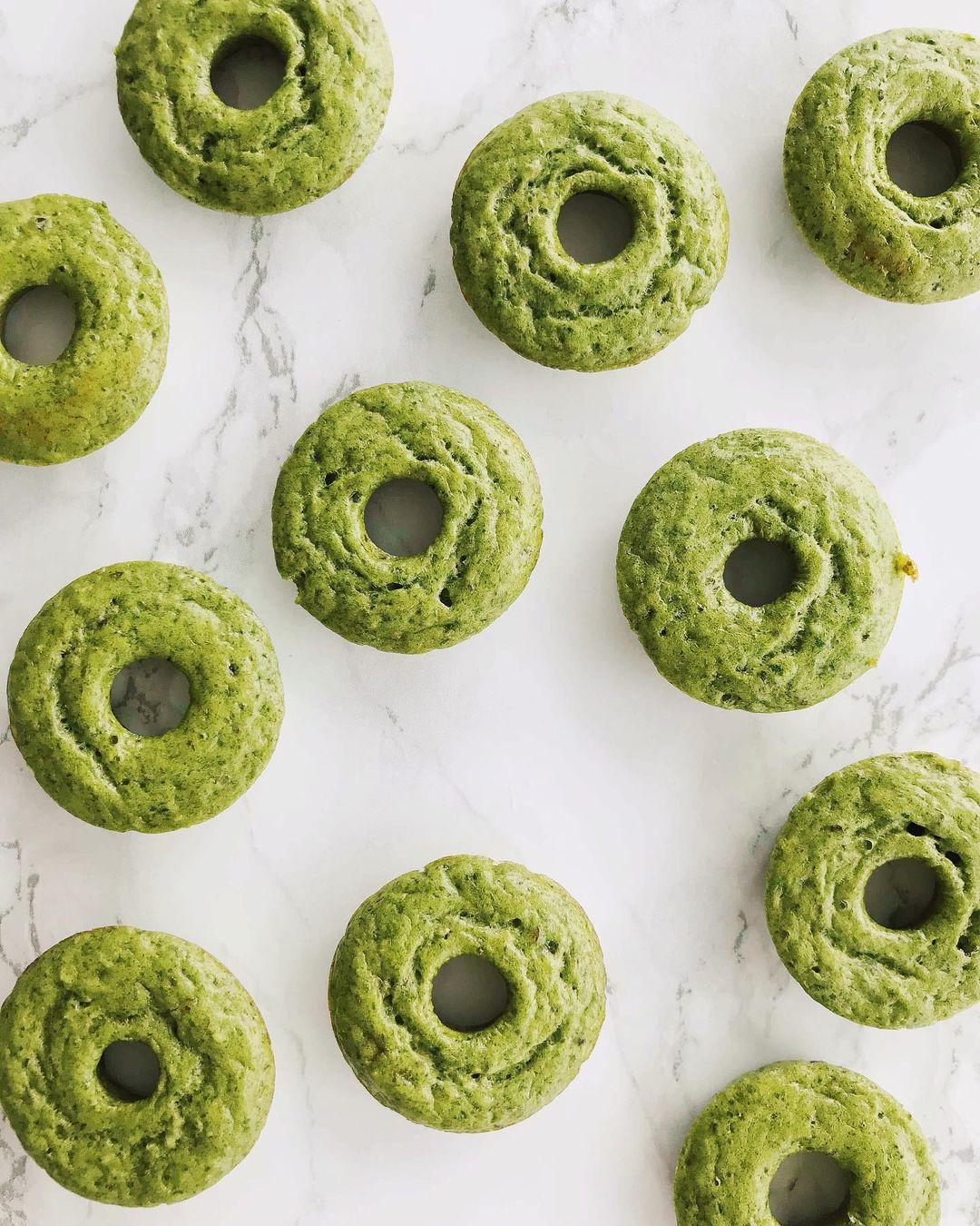 Spinach and Oat Banana Donuts