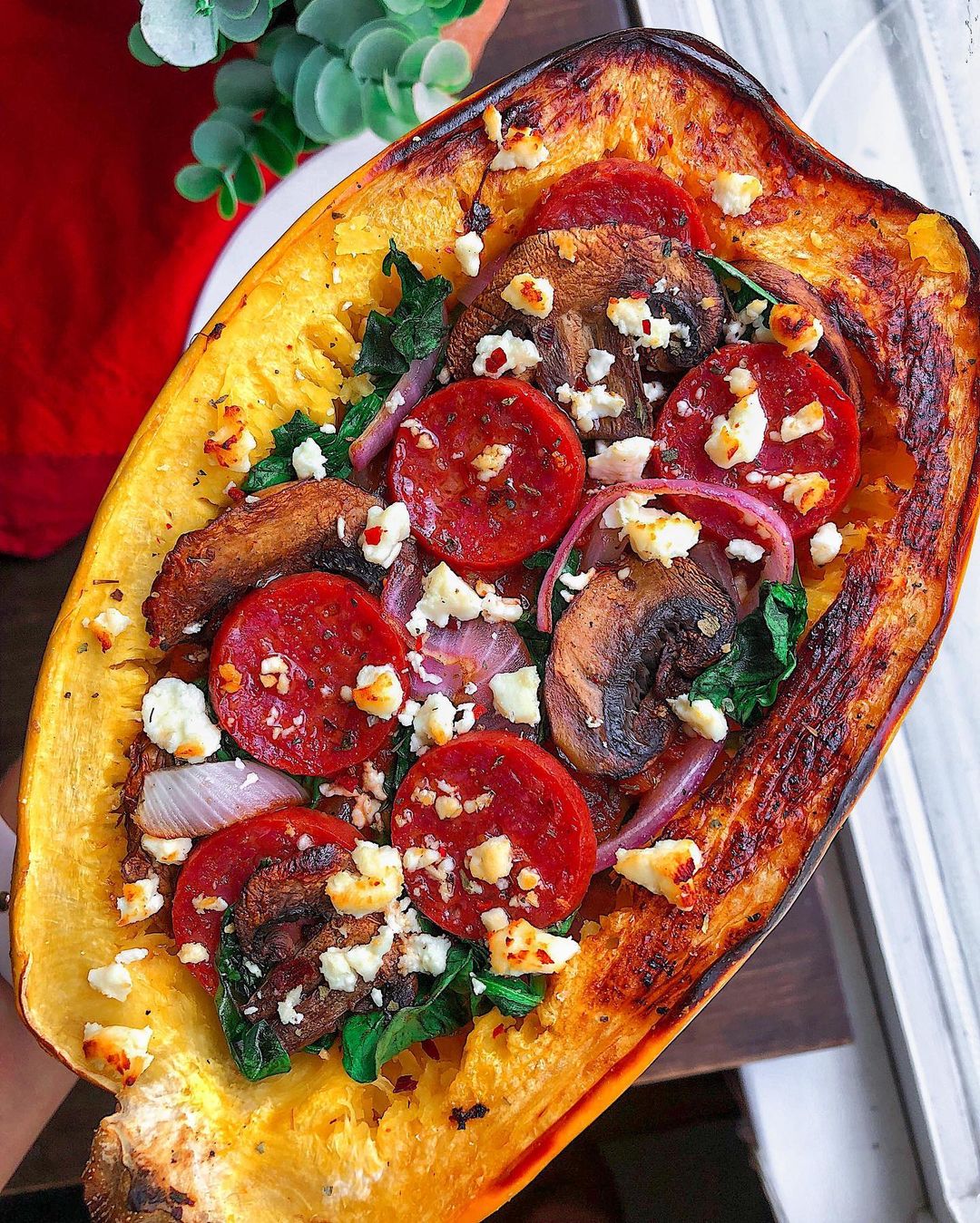 Pizza Stuffed Spaghetti Squash