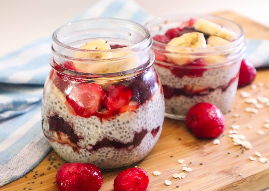 Strawberry-Banana Chia Seed Pudding