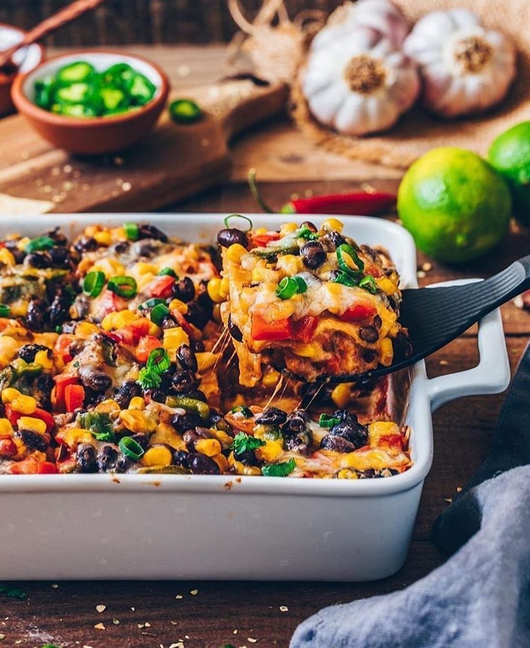 Mexican Tortilla Casserole (Vegan Enchilada Lasagna)