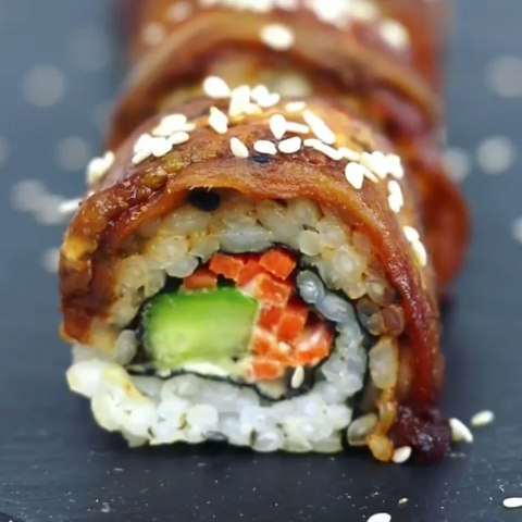 Vegan Eggplant Dragon Roll